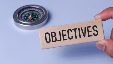 Business Objectives and Strategic Direction Planning with Compass Navigation Toolの写真素材