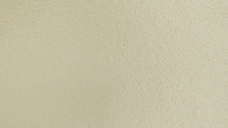 Close-up Background Texture of Light Beige Cream Painted Stucco Wallの写真素材