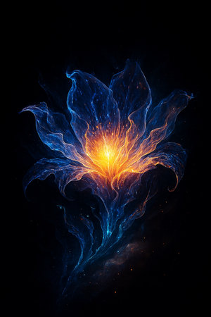 abstract fractal background a computer-generated 2D illustration, textureの素材