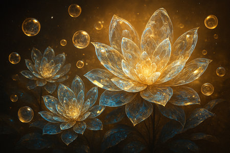 Abstract fractal. Fractal art background for creative design. Decoration for wallpaper, desktop, poster, cover booklet. Print for clothes, t-shirt. Creative illustration for designの素材