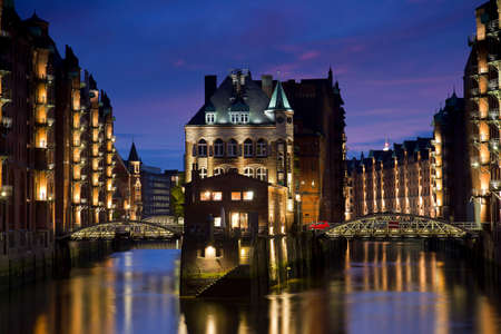 The Warehouse district in Hamburg Germanyの写真素材