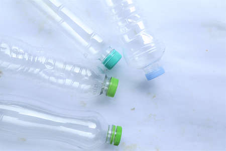 "set of water plastic bottle.
isolated on white background.
Used plastic bottles"の写真素材