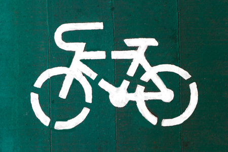 Bicycle path or Bicycle signs on the road