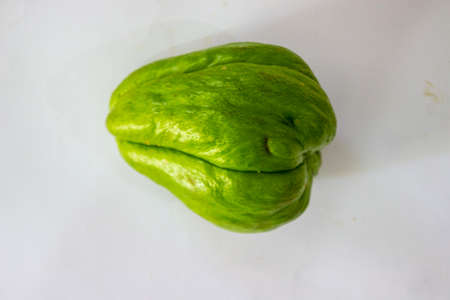 jipang or labu siam or chayote on tableの写真素材