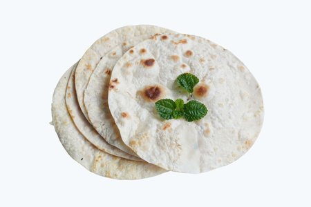 Flour Tortilla Wraps Homemade wheat tortillas, pita bread, tortilla, pita with ingredients for...