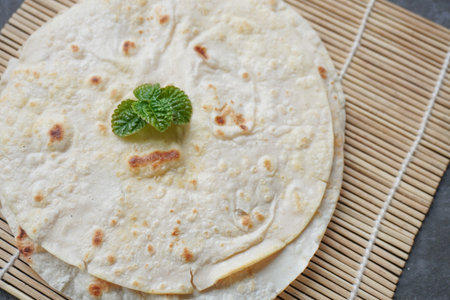Flour Tortilla Wraps Homemade wheat tortillas, pita bread, tortilla, pita with ingredients for...