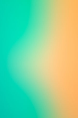 A gradient of green and yellow colors, with a blue line running through itの写真素材