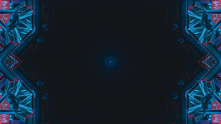abstract metaverse glow technology future kaleidoscope backgroundの写真素材