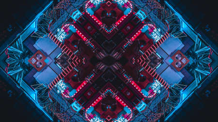 abstract metaverse glow technology future kaleidoscope background