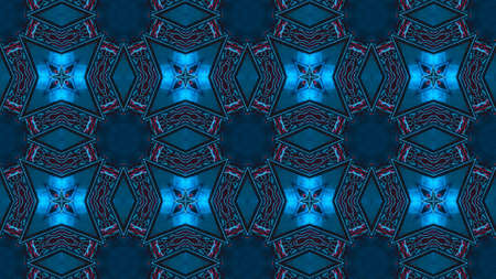 neat blue octagon geometric patternの写真素材