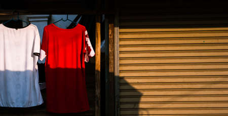 Shirt at Hangerの写真素材