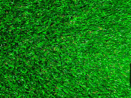 Artificial green grass texture background with copy space for work and design, Top viewの写真素材