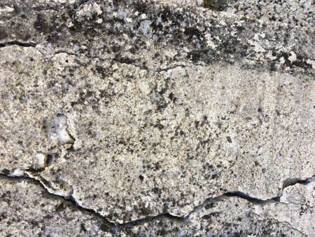 Cracked concrete wall texture with copy space for background. の写真素材