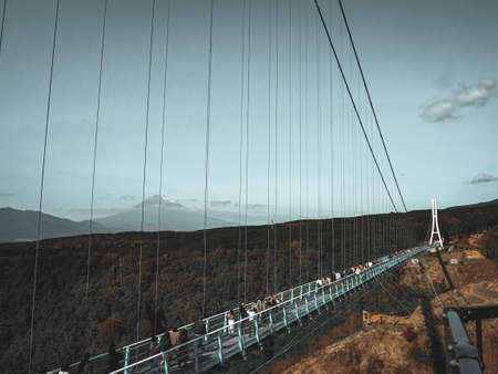 Shizuoka, Japan, November 6, 2019: Beautiful Mishima skywalk in japanのeditorial素材