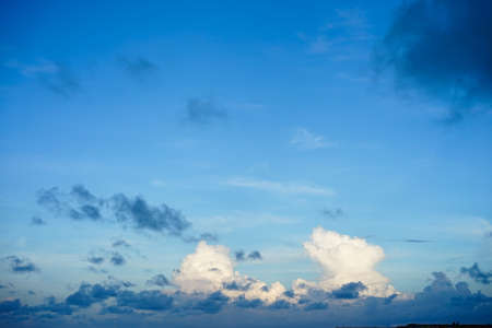Beautiful blue sky with cumulus cloud