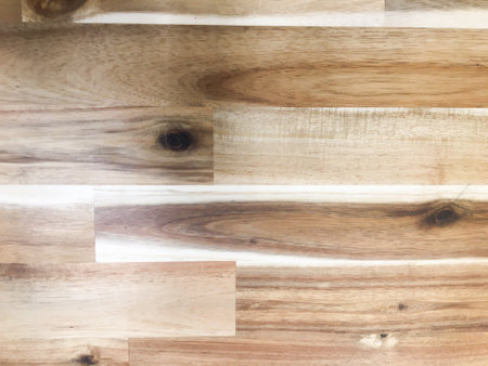 close-up shot capturing the detailed grain of a pine wood board.の写真素材