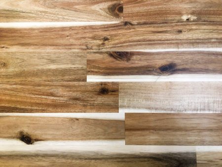 close-up shot capturing the detailed grain of a pine wood board.の写真素材