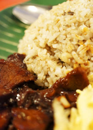 Malaysian traditional dishes  Fried Rice with Stir beef の写真素材