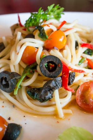 Spaghetti Aglio olioの写真素材