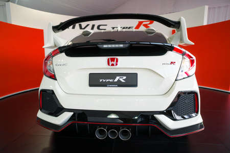 KUALA LUMPUR, MALAYSIA - SEPTEMBER 30, 2017: Honda Civic Type R at roadshow in Kuala Lumpur, Malaysia.のeditorial素材