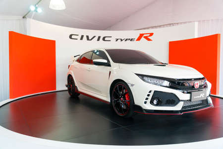 KUALA LUMPUR, MALAYSIA - SEPTEMBER 30, 2017: Honda Civic Type R at roadshow in Kuala Lumpur, Malaysia.のeditorial素材