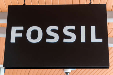GENTING HIGHLAND, MALAYSIA - SEPTEMBER 16, 2017: Fossil fashion brand. Fossil is an American designer and manufacturer of clothing and accessories founded in 1984.のeditorial素材