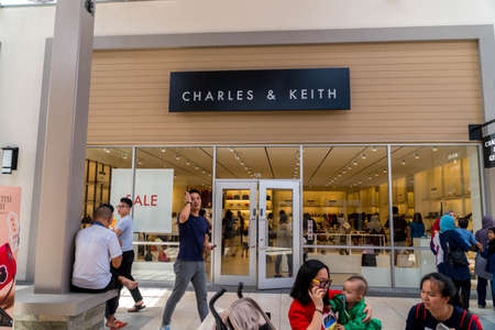GENTING HIGHLAND, MALAYSIA - SEPTEMBER 16, 2017: CHARLES & KEITH store in Changi Airport, Singapore on June 20, 2017.It was founded by brothers Charles and Keith Wong.のeditorial素材