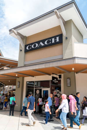 GENTING HIGHLAND, MALAYSIA - SEPTEMBER 16, 2017: Coach, Inc., based in New York City, is a luxury fashion company known for accessories for women and men.のeditorial素材