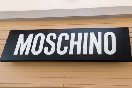 GENTING HIGHLAND, MALAYSIA - SEPTEMBER 16, 2017: Moschino store. Moschino is an Italian luxury fashion house, specializing, leather and fashion accessories, shoes, luggage, perfume founded in 1983のeditorial素材
