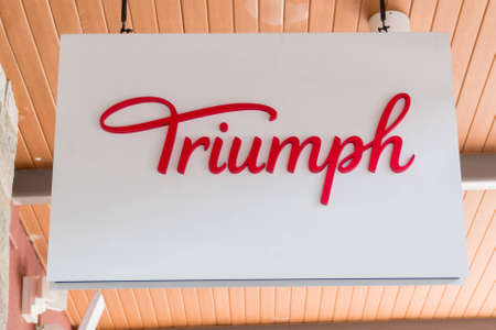 GENTING HIGHLAND, MALAYSIA - SEPTEMBER 16, 2017: Triumph lingerie store. Triumph is among largest underwear brands worldwide.のeditorial素材
