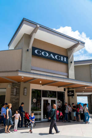 GENTING HIGHLAND, MALAYSIA - SEPTEMBER 16, 2017: Coach, Inc., based in New York City, is a luxury fashion company known for accessories for women and men.のeditorial素材