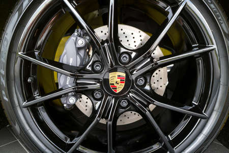 KUALA LUMPUR, MALAYSIA - AUGUST 19, 2017: Porsche 718 Cayman at the showroom in Kuala Lumpur...