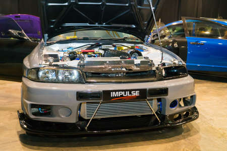 KUALA LUMPUR, MALAYSIA - JULY 28, 2018: Nissan Skyline R32 at Festival Art of Speed in Kuala Lumpur,...
