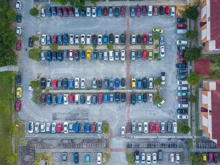 Aerial View Of Parking Lotの写真素材