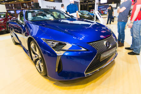 SINGAPORE - JANUARY 12, 2019: Lexus new LC Structural Blue Edition at singapore motor showのeditorial素材
