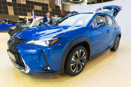 SINGAPORE - JANUARY 12, 2019: Lexus UX at the Singapore Motorshowのeditorial素材