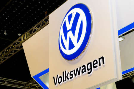 SINGAPORE - JANUARY 12, 2019: Volkswagen Logo at the Singapore Motorshow