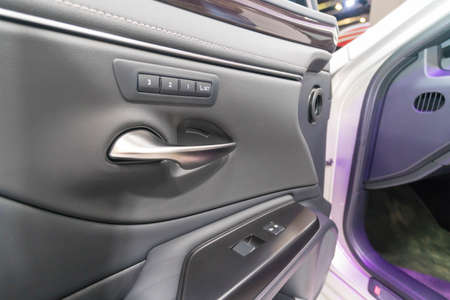 KUALA LUMPUR, MALAYSIA - NOVEMBER 23, 2018: Door handle from Lexus ES at Kuala Lumpur Motor Showのeditorial素材