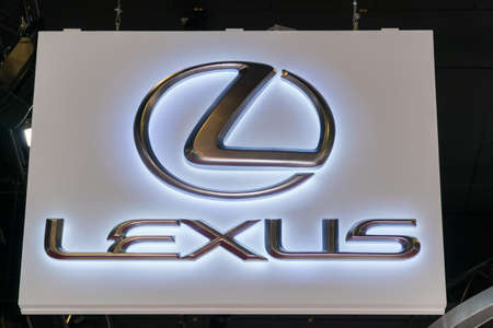 KUALA LUMPUR, MALAYSIA - NOVEMBER 23, 2018: Lexus logo at Kuala Lumpur Motor Showのeditorial素材