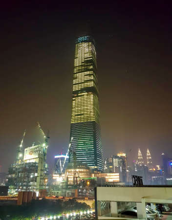 KUALA LUMPUR, MALAYSIA - MARCH 29, 2019: New iconic building TRX Tun Razak Exchange or Exchange 106...