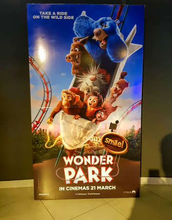 KUALA LUMPUR, MALAYSIA - MARCH 20, 2019: Wonder Park movie poster, is a story of an amusement park...