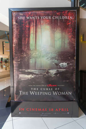 KUALA LUMPUR, MALAYSIA - APRIL 19, 2019: The Curse of The Weeping Woman (The Curse of La Llorona) movie poster, s a 2019 American supernatural horror filmのeditorial素材