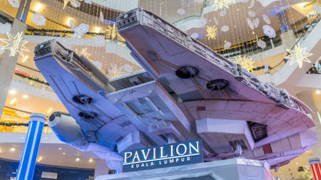 KUALA LUMPUR, MALAYSIA - NOVEMBER 23, 2019: Millenium Falcon from Star Wars The Rise of Skywalker. This is a road show for promotion new Starwars movieのeditorial素材