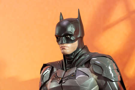 KUALA LUMPUR, MALAYSIA - MARCH 9, 2022: Statue of Batman from The Batman. This is a road show...