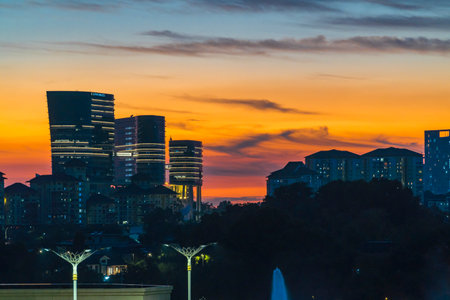 PUTRAJAYA, MALAYSIA - Sept 12, 2022: Malaysian Anti-Corruption Commission (MACC) headquarters at Putrajaya during sunset hoursのeditorial素材
