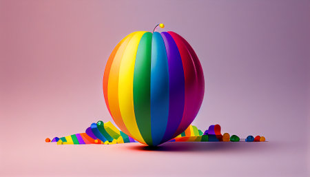 AI images of LGBT Pride day celebration, Love knows no gender, celebrate diversity and inclusionの写真素材