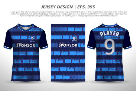 Jersey design sublimation t shirt Premium geometric pattern Incredible Vector collection for Soccer football racing cycling gaming motocross sportsのイラスト素材