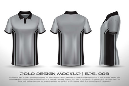 Vector Polo Shirt Mockup Designのイラスト素材