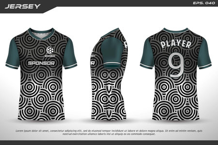 Soccer jersey or football kit template design for football kit. Vector Illustrationのイラスト素材