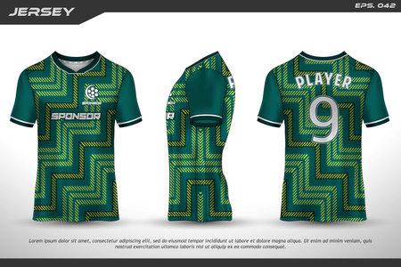 Soccer jersey or football kit template design for football kit. Vector Illustrationのイラスト素材